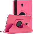 Microsonic Samsung Galaxy Tab A 10.5'' T590 Kılıf 360 Rotating Stand Deri Koyu Pembe