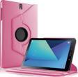 Microsonic Samsung Galaxy Tab S3 9.7'' T820/T825 Kılıf 360 Dönerli Stand Deri Pembe