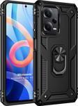 Microsonic Xiaomi Poco X5 5G Kılıf Military Ring Holder Siyah