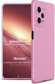 Microsonic Xiaomi Redmi Note 12 Pro Kılıf Double Dip 360 Protective Rose Gold