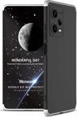 Microsonic Xiaomi Redmi Note 12 Pro Kılıf Double Dip 360 Protective Siyah Gri