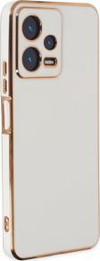 Microsonic Xiaomi Redmi Note 12 Pro+ 5G Kılıf Olive Plated Beyaz