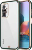 Microsonic Xiaomi Redmi Note 10 Pro Kılıf Laser Plated Soft Koyu Yeşil