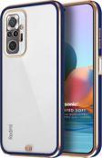 Microsonic Xiaomi Redmi Note 10 Pro Kılıf Laser Plated Soft Lacivert