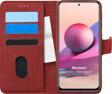 Microsonic Xiaomi Poco M5s Kılıf Fabric Book Wallet Kırmızı