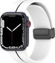 Microsonic Apple Watch Ultra Kordon Ribbon Line Beyaz Siyah