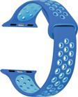 Microsonic Apple Watch Series 9 41mm Rainbow Sport Band Kordon Mavi Turkuaz