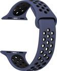 Microsonic Apple Watch Series 9 41mm Rainbow Sport Band Kordon Lacivert Siyah