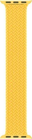 Microsonic Apple Watch Series 7 45mm Kordon, (Small Size, 127mm) Braided Solo Loop Band Sarı