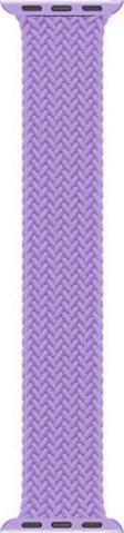 Microsonic Apple Watch Series 3 42mm Kordon, (Small Size, 127mm) Braided Solo Loop Band Lila