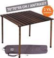 Bag The Joy 70*70*55 Cm Ahşap Katlanır Rulo Kamp Ve Piknik Masası Antrasit
