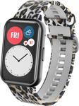 Microsonic Huawei Watch Fit Kordon, Quick Buckle Band Leopard