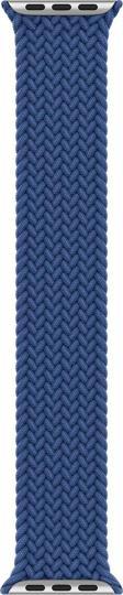 Microsonic Apple Watch Series 7 45mm Kordon, (Medium Size, 147mm) Braided Solo Loop Band Mavi