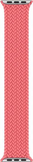 Microsonic Apple Watch Series 7 41mm Kordon, (Medium Size, 147mm) Braided Solo Loop Band Pembe