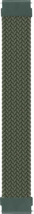 Microsonic Samsung Galaxy Watch 6 Classic 47mm Kordon, (Large Size, 165mm) Braided Solo Loop Band Koyu Yeşil