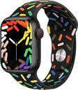 Microsonic Apple Watch SE 2022 44mm Silikon Kordon V2 Pride Edition Siyah