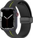 Microsonic Apple Watch Series 7 45mm Kordon Ribbon Line Siyah Yeşil