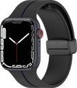 Microsonic Apple Watch Series 7 45mm Kordon Ribbon Line Siyah Lacivert