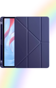Galaxy Tab A9 8.7 İnç 2023 Uyumlu Fuchsia Kalem Bölmeli Akıllı Tablet Kılıfı