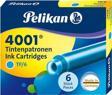 Pelikan 4001 6'lı Kısa Kartuş TP/6 Turkuaz