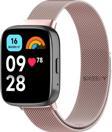 Sneezy Redmi Watch 3 Active İle Uyumlu Metal Hasır Kordon Woven Wire Metal Tasarım Kordon