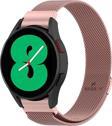 Sneezy Samsung Galaxy Watch 4 40 42 44 46Mm Uyumlu Kavisli Woven Wire Metal Tasarım Kordon