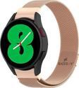 Sneezy Samsung Galaxy Watch 4 40 42 44 46Mm Uyumlu Kavisli Woven Wire Metal Tasarım Kordon