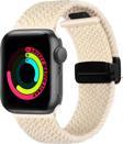 Sneezy Apple Watch 38-40-41Mm İle Uyumlu Fiberlink Manyetik Tokalı Kumaş Örgü Kordon