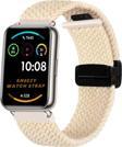 Sneezy Huawei Watch Fit 2 İle Uyumlu Fiberlink Manyetik Tokalı Kumaş Örgü Kordon