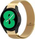 Sneezy Samsung Galaxy Watch 4 40 42 44 46Mm Uyumlu Kavisli Woven Wire Metal Tasarım Kordon
