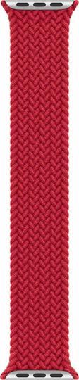 Microsonic Apple Watch SE 44mm Kordon, (Large Size, 160mm) Braided Solo Loop Band Kırmızı