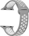 Microsonic Apple Watch Series 6 40mm Rainbow Sport Band Kordon Gri Beyaz