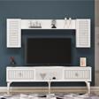 Cantek Dizayn 150 cm Nil Tv Ünitesi Beyaz - Gümüş