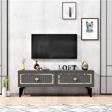 Cantek Dizayn 120 cm Venna Tv Ünitesi Antrasit - Altın