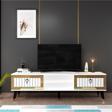 Cantek Dizayn Lidya Tv Stand Beyaz - Altın