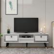 Cantek Dizayn Lidya Tv Stand Beyaz - Gümüş