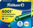Pelikan 4001 6'lı Kısa Kartuş TP/6 Koyu Yeşil