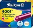 Pelikan 4001 6'lı Kısa Kartuş TP/6 Pembe