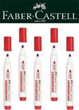 Faber-Castell Doldurulabilir Beyaz Tahta Kalemi 5'li Kırmızı