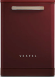 Vestel BM 5001 Retro Bordo 5 Programlı Bulaşık Makinesi