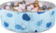 Baby Marine Katlanabilir Top Havuzu - Oyun Halısı + 150 Adet 5 Renk Top Hediye - Mavi