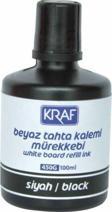 Kraf Beyaz Yazı Tahtası Mürekkebi Siyah 100 Ml