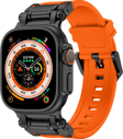 Apple Watch 7 45mm Uyumlu Fuchsia KRD-1101 Titanyum Metal Başlıklı Silikon Kordon