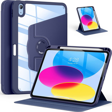 Fuchsia Apple iPad Air 10.9 2022 (10.Nesil) Uyumlu 360° Dönebilen Standlı Pino Tablet Kılıfı