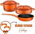 Lava Trendy 3x Turuncu 6 Parça Tencere ve Tava Seti