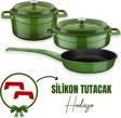 Lava Trendy 3x Yeşil 6 Parça Tencere ve Tava Seti