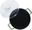 Lava Döküm Çok Amaçlı Yayvan Tencere. Glaze Serisi Çap(Ø)24cm. - Kırmızı