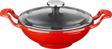 Lava Döküm Mini Wok Yekpare Kulplu Cam Kapaklı Çap(Ø)16cm.
