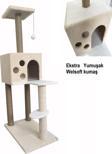 Nursoft Kedi Tırmalama Ve Kedi Oyun Evi Krem