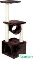 Nursoft Tünelli Kedi Tırmalama Evi Platform Nr-0087